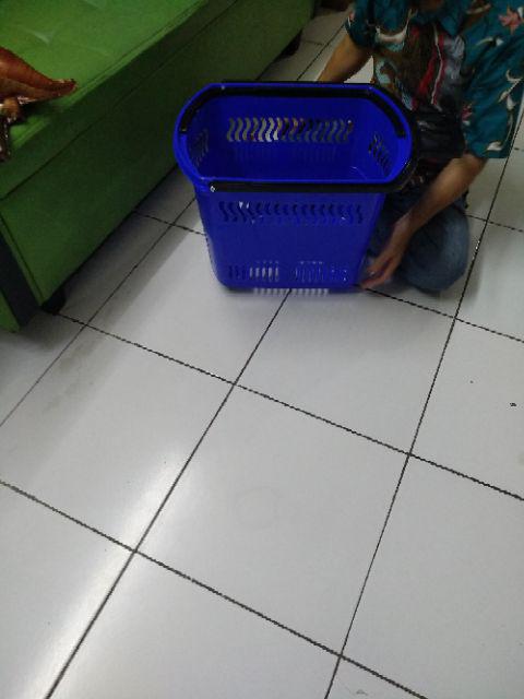 Keranjang Belanja / Troli / Trolley Basket Rovega Bas-01 Biru