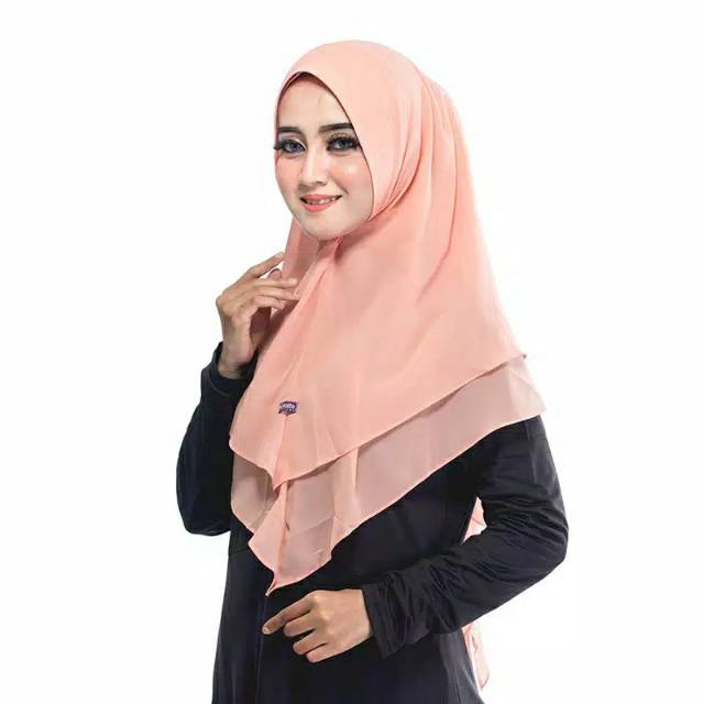 Promo Alya S Fitriyah Baby Peach / Elzatta Hijab / khimar Elzatta