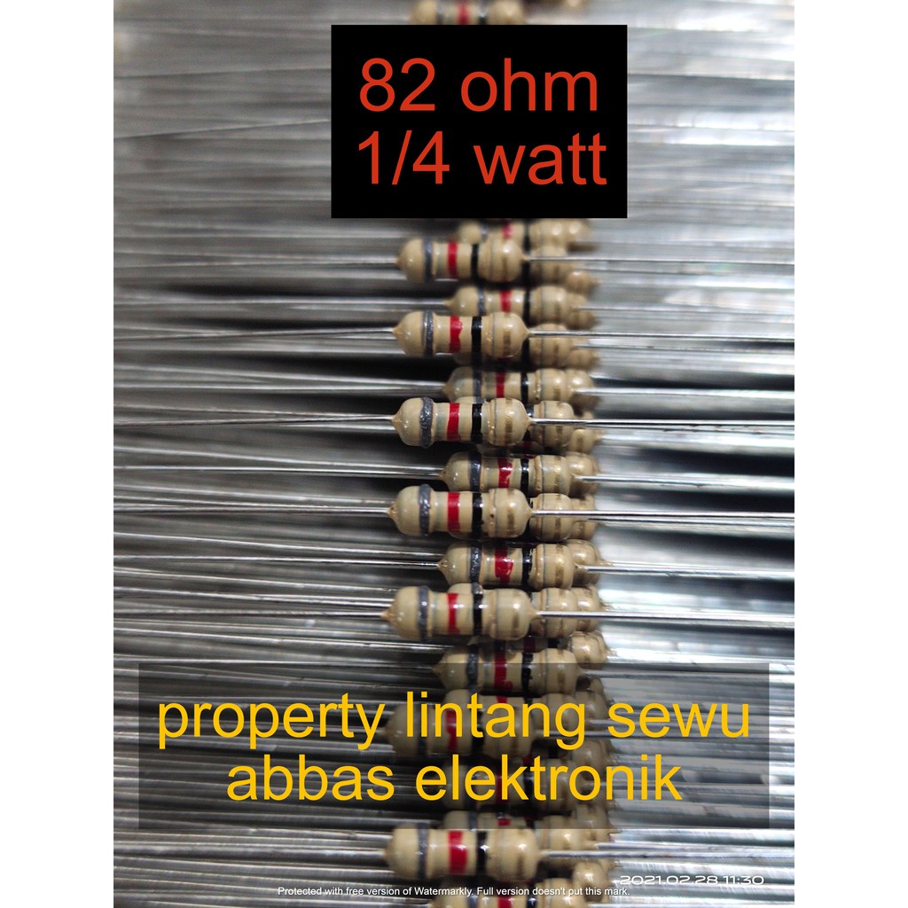 10PCS resistor 82 ohm 0.25 watt 1/4 watt