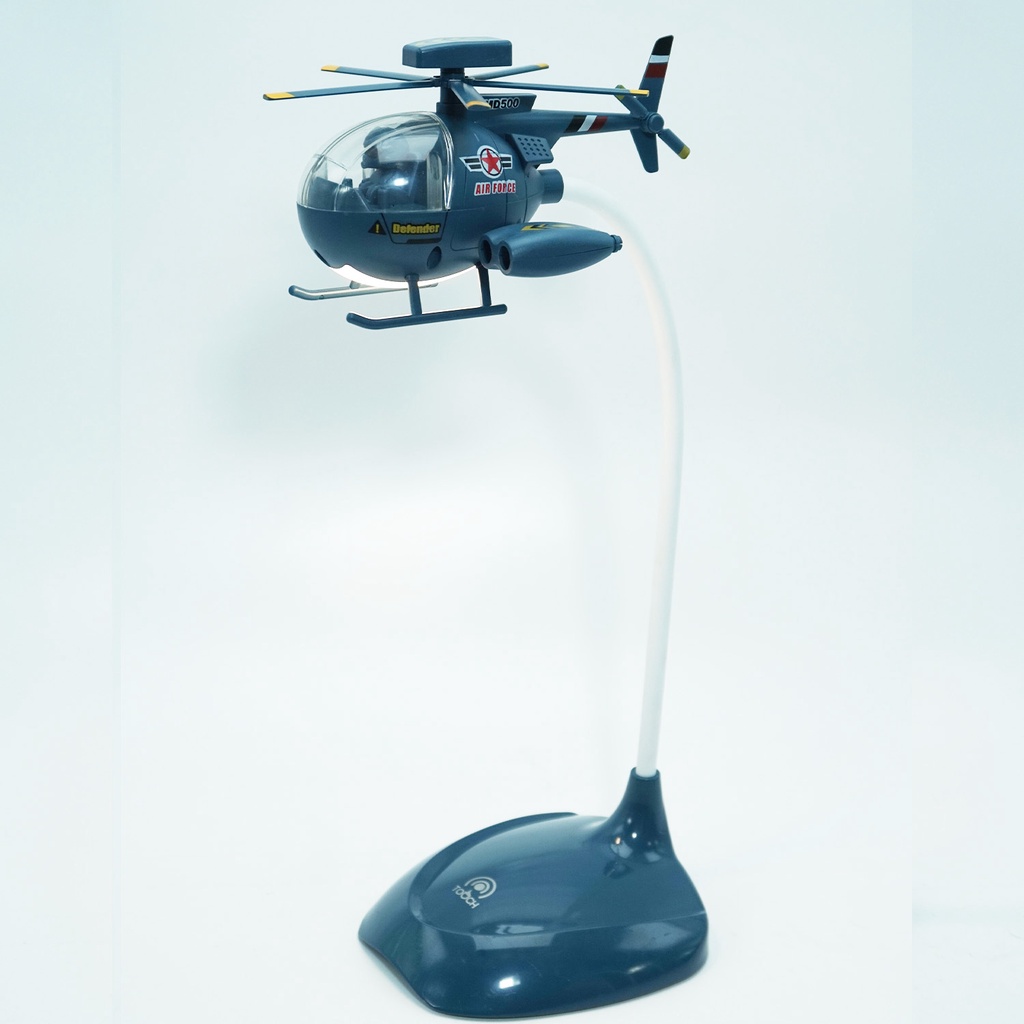 Lampu Meja Lampu Tidur Helikopter USB Charger Portable Lampu Baca