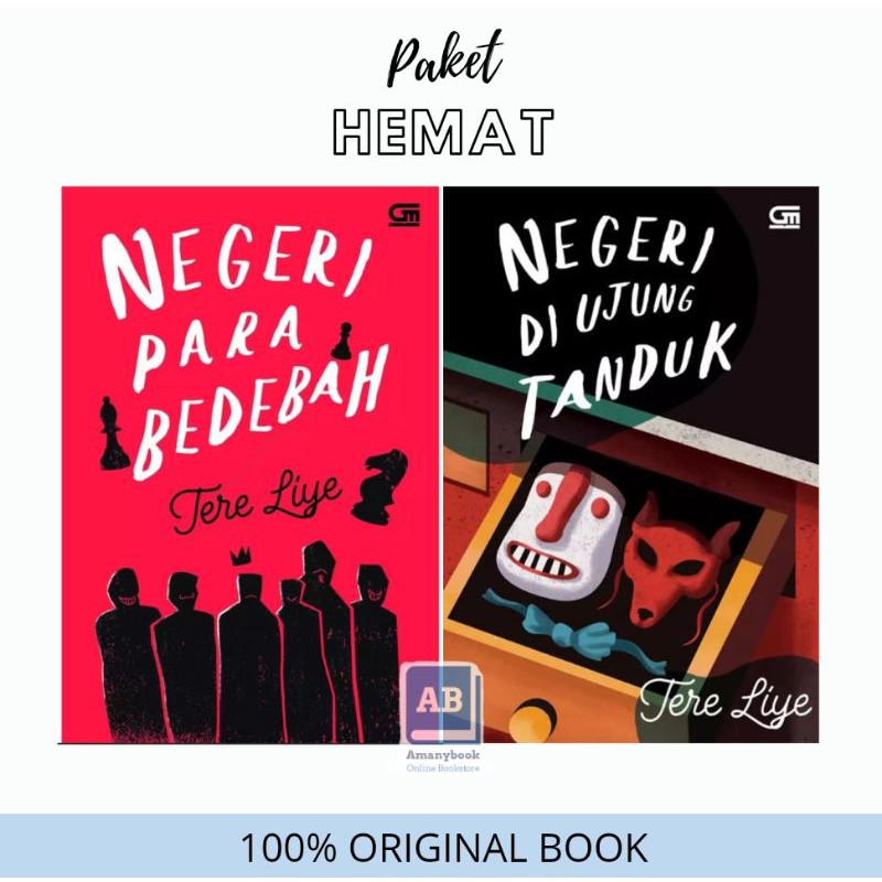 [Paket Hemat] 2 Novel Tere Liye; Negeri Para Bedebah & Negeri di Ujung Tanduk (100% Original)