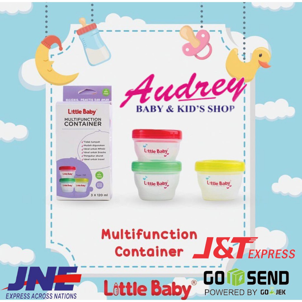 Little Baby Multifunction Container / Food Container / Wadah Mpasi 120ml-160ml isi 3