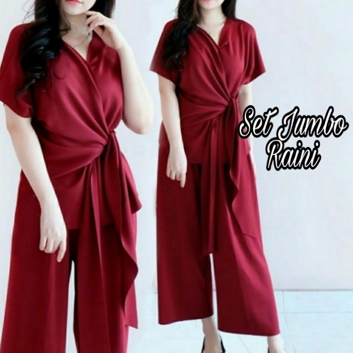 FWG - STELAN JUMBO RAINI / SETELAN WANITA / SET WANITA / SETELAN JUMBO / PAKAIAN WANITA BARU