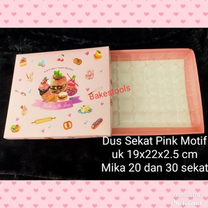 

Dus Sekat Pink Motif, isi 10 set