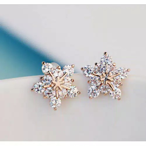 Anting Tusuk Kristal Motif Slowflake Terlariss !!!