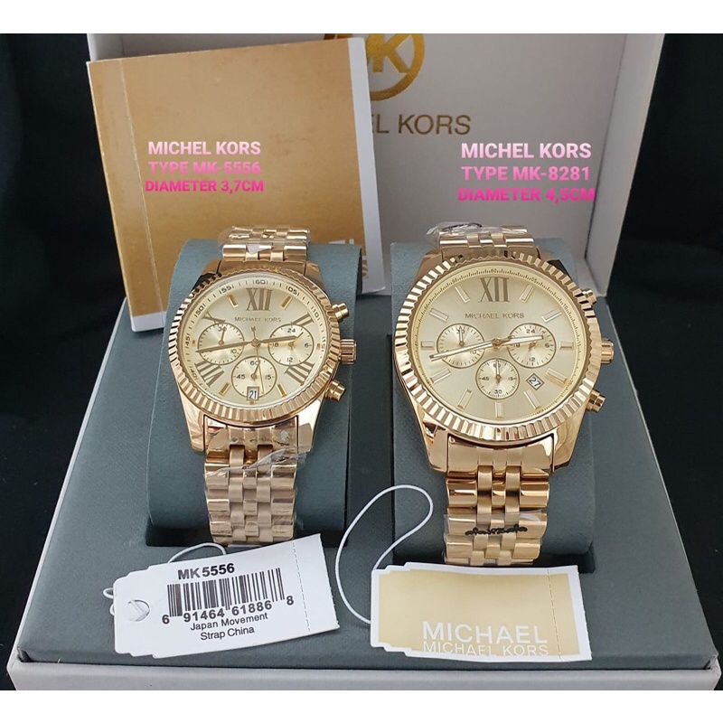 JAM TANGAN COUPLE MICHAEL KORS MK 5556 & MK 8281 ORIGINAL GARANSI 1 TAHUN
