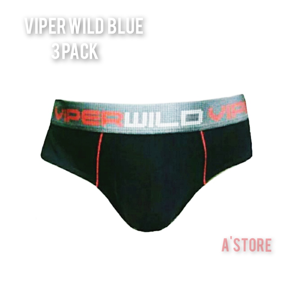 Viper Wild Celana Dalam Pria Dewasa Premium Isi 3 Pcs Katun Organik Tebal Ukuran Besar