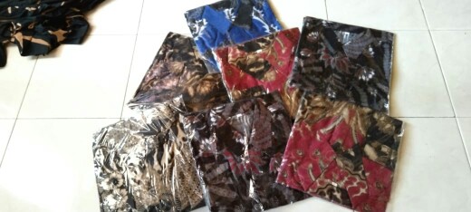 Kemeja Batik Pria Lengan Panjang Size M L Xl Xxl  Bswart Batik Hrb026 Kenongo Hem Panjang Padi