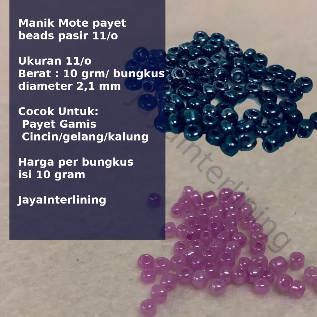 Mote Payet Pasir Manik  beads 11/o