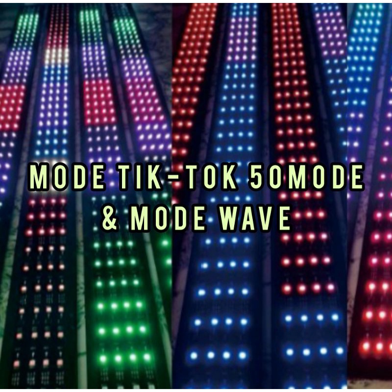 (PROMO 1 SET) STROBO 50MODE &amp;WAVE LED RENGGANG