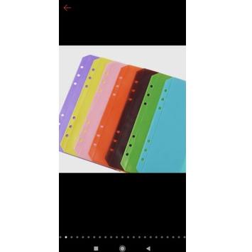 

(X2P6) ⭐️ Zipper Pocket PVC Color Pocket for Binder 6Rings A5/A6 //Best@produk