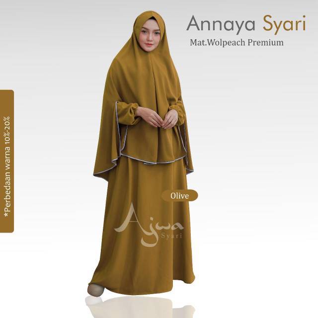Annaya Syari by Ajwa/ Gamis Dress Polos Wanita