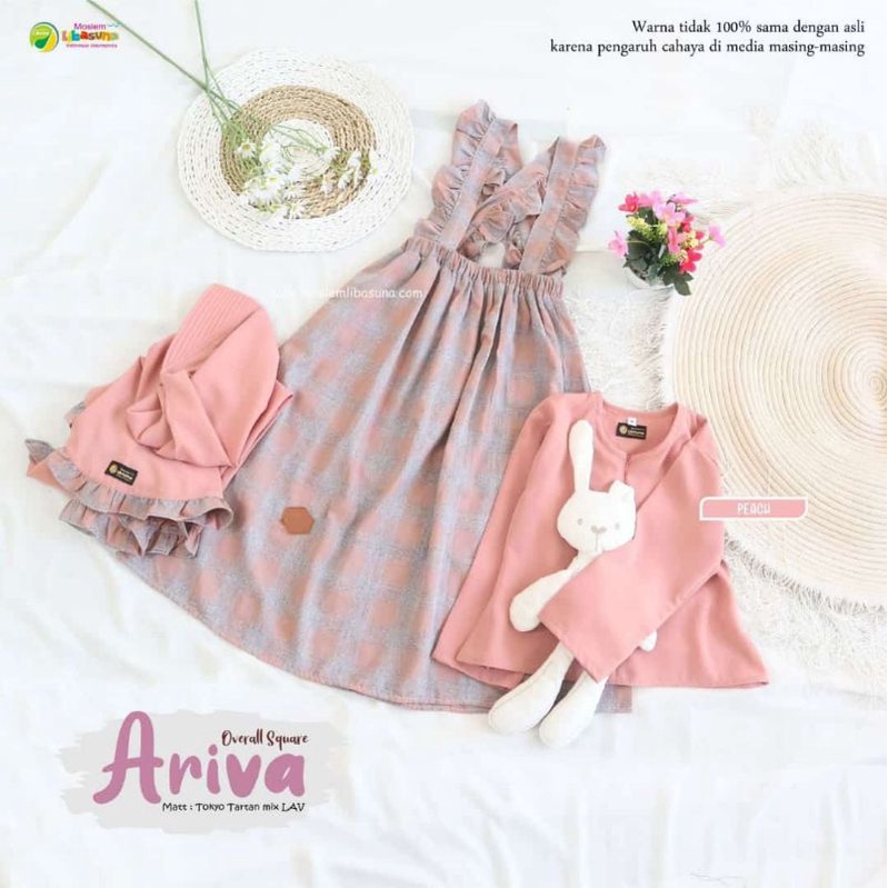 Set Gamis Tunik Anak Overall Ariva by Moeslem Libasuna