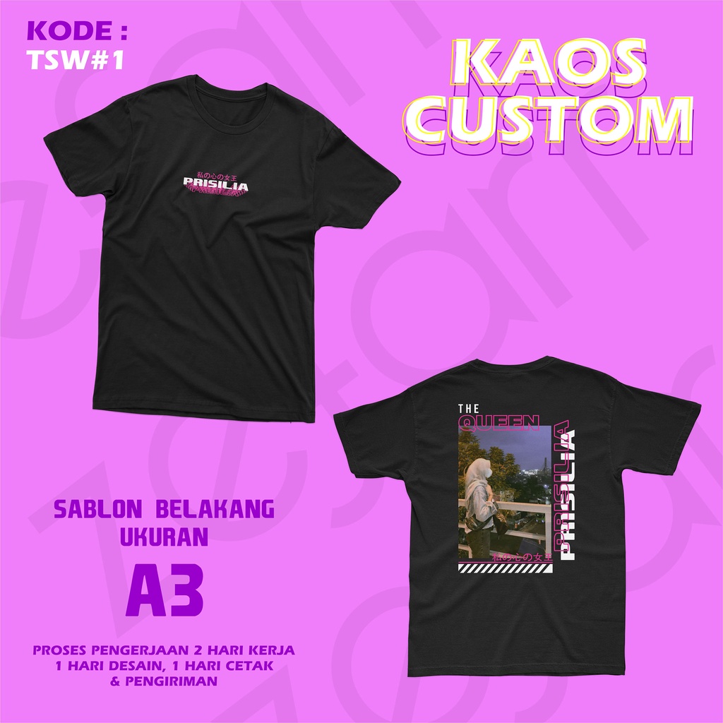 Kaos Streetwear Custom Foto Sendiri Viral