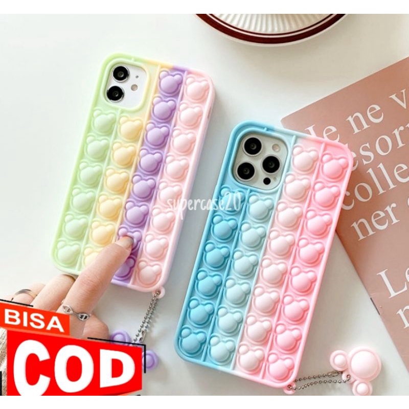 iPhone 7P Case Pop It Boneka Rainbow Terbaru