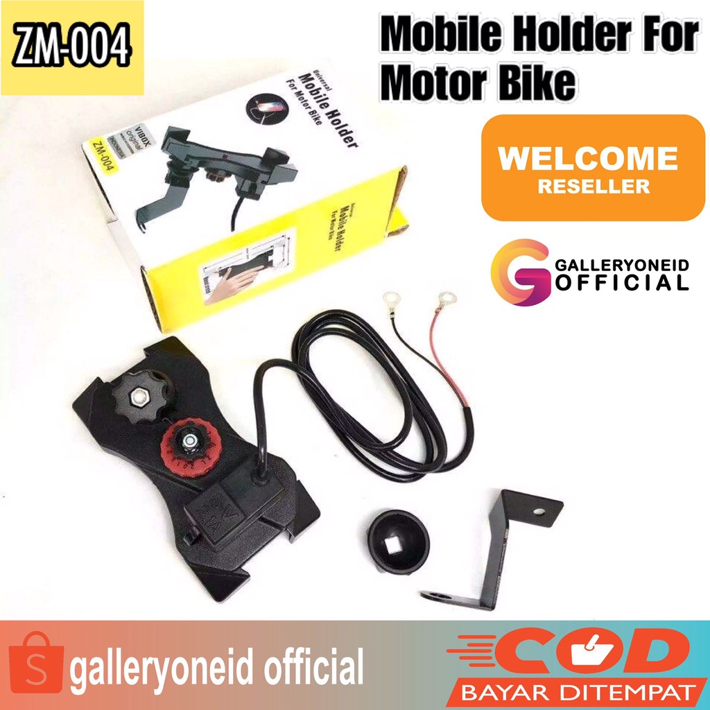 ZM-004 Phone Holder Motor Universal + Charger Flexible Spion Aksesoris Hp GALLERYONE gallery one