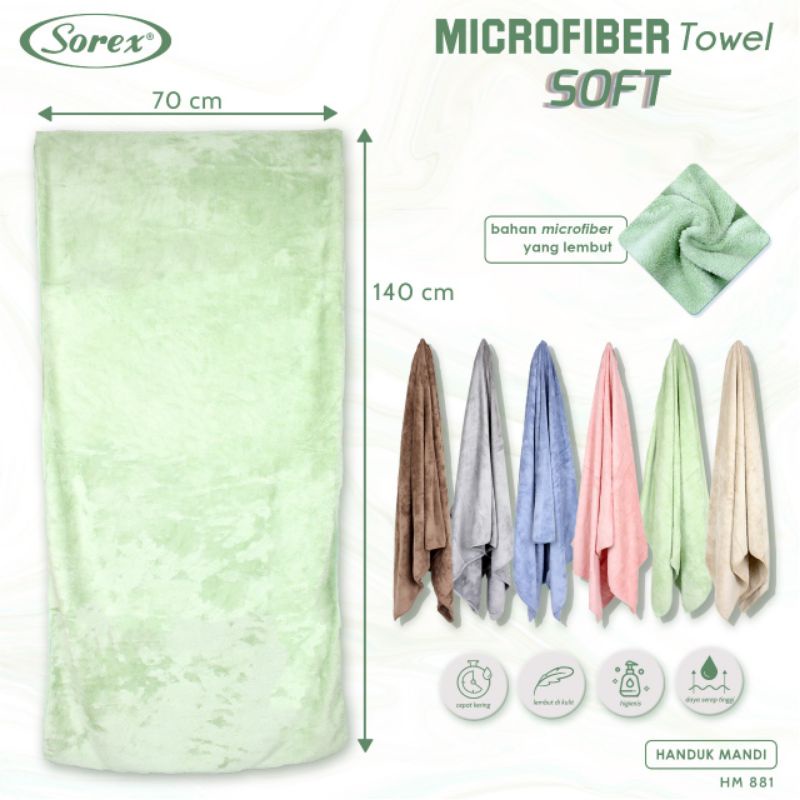 Sorex Towel HM 880/881 handuk mandi dewasa microfiber