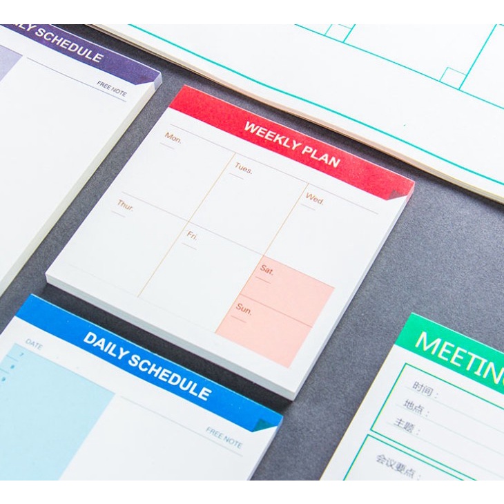 

Memo Checklist, Weekly Planner, Monthly Planner