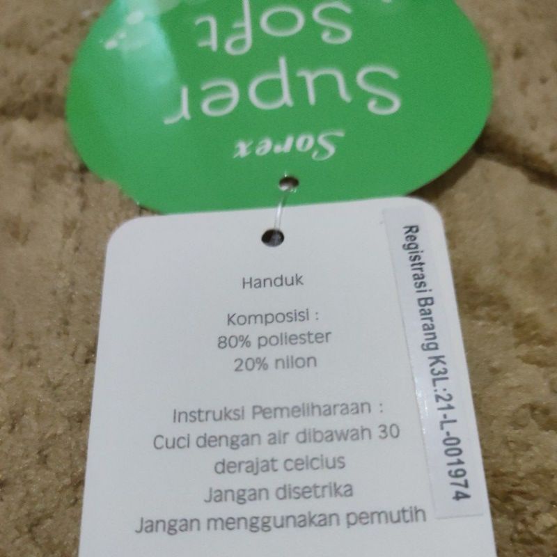 Sorex HM 903 Handuk Mandi Dewasa Microfiber Towel Motif polos Lembut Daya Serap Tinggi