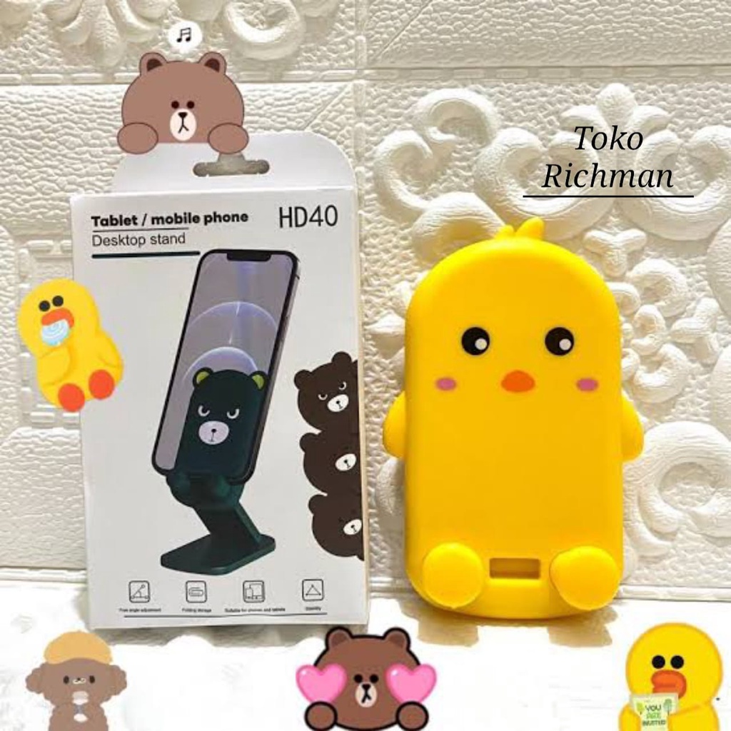 HOLDER HANDPHONE HD40 DUDUKAN HP HOLDER KARAKTER LUCU