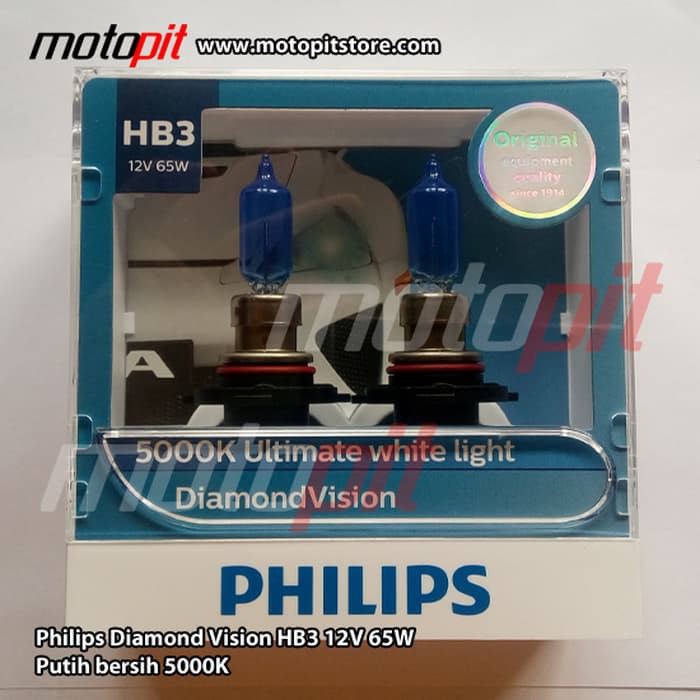 Terlaris Philips Diamond Vision HB3 Putih 5000K