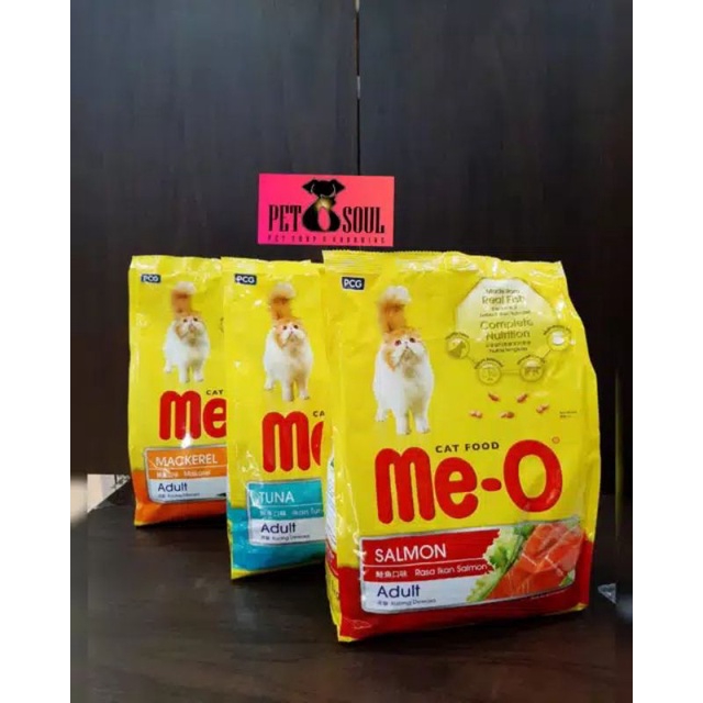 Me-o Dry Catfood Adult Salmon / Mackerel / beef /tuna - meo makanan kucing 1.2kg