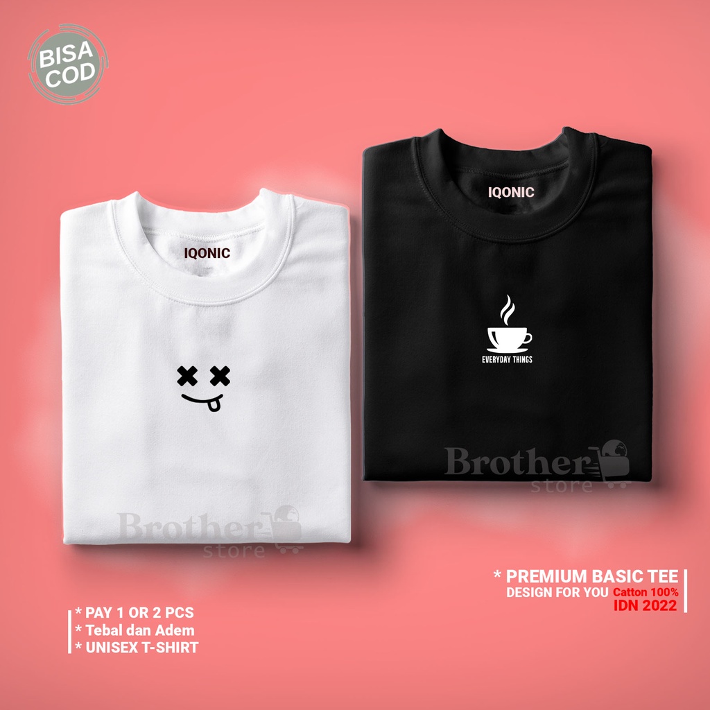 ( PROMO COD ) BROTHER STORE / Kaos Distro Pria / Kaos Distro100% Catoon Combed 30s / COFFEE SMILE