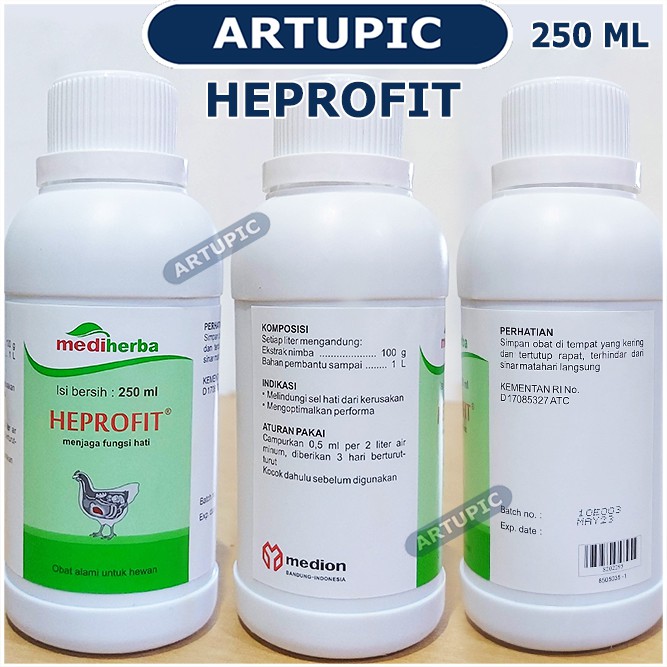 Heprofit 250 ml Herbal Melindungi sel Hati Unggas Ayam Broiler dan Layer Medion