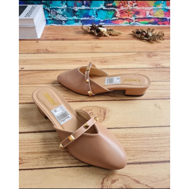 ABBUSHOES BR 02 hak tahu bapau stut  wanita 3cm