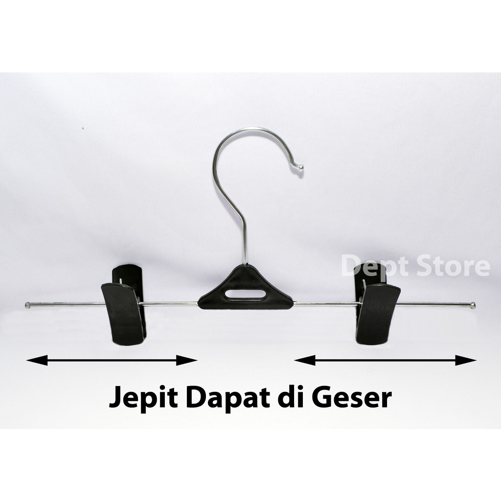 Hanger Gantungan Jepit Plastik-Besi Segitiga Celana Baju Anak - Dewasa