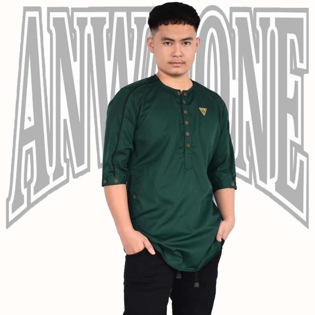 Baju Koko Pria Dewasa / Koko Kurta Pakistan / Baju Pakaian Muslim Pria Qurta Gamis Anwa One