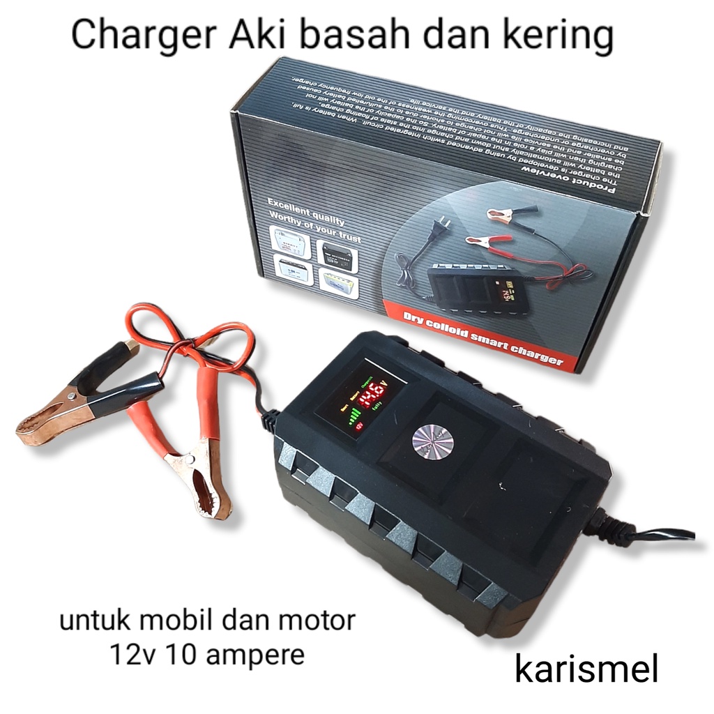 SMART CHARGER ALAT CES AKI MOBIL MOTOR 12V 2 /6/10 /20 AMPERE