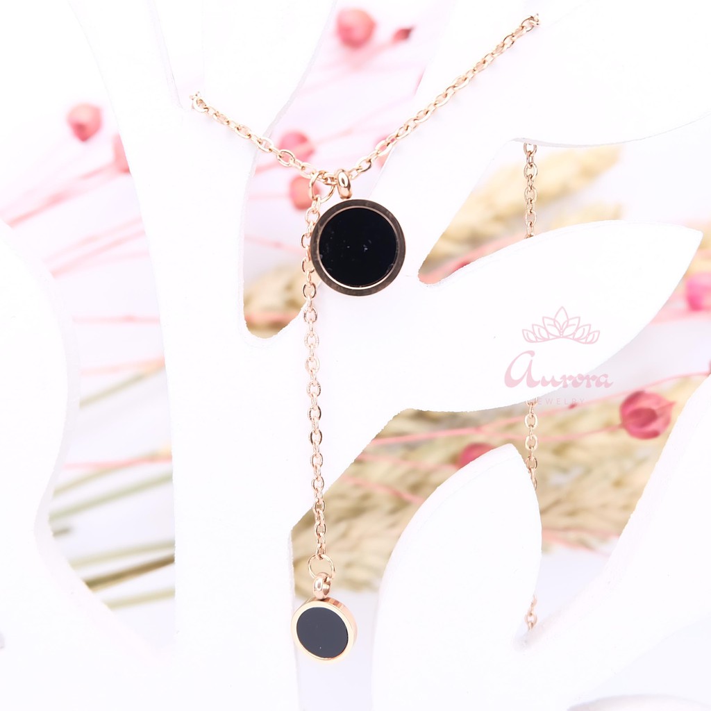 Kalung Two Black N7 by Aurora Jewelry®