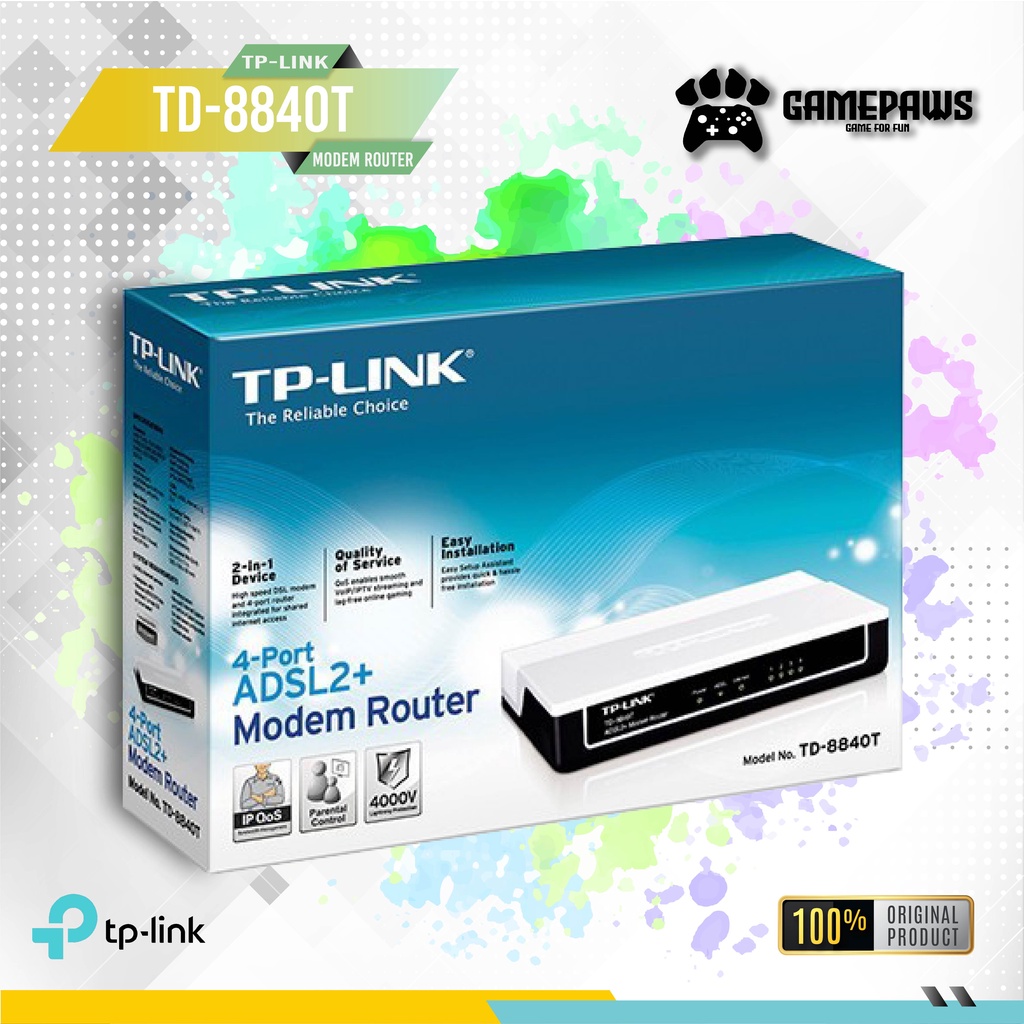 TP-Link TD-8840T Modem Router ADSL2
