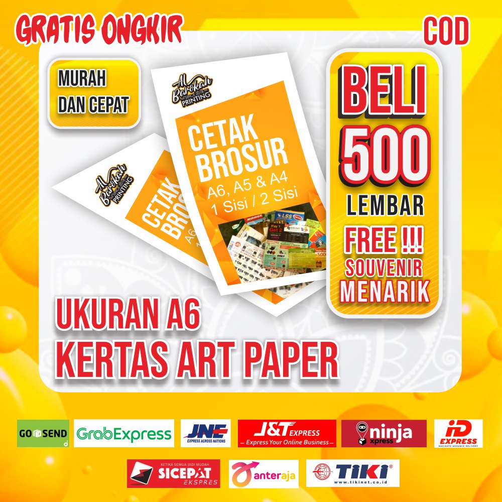 

Promo Cetak Brosur A6 Murah dan Cepat / Cetak 2 Sisi Kertas Art Paper