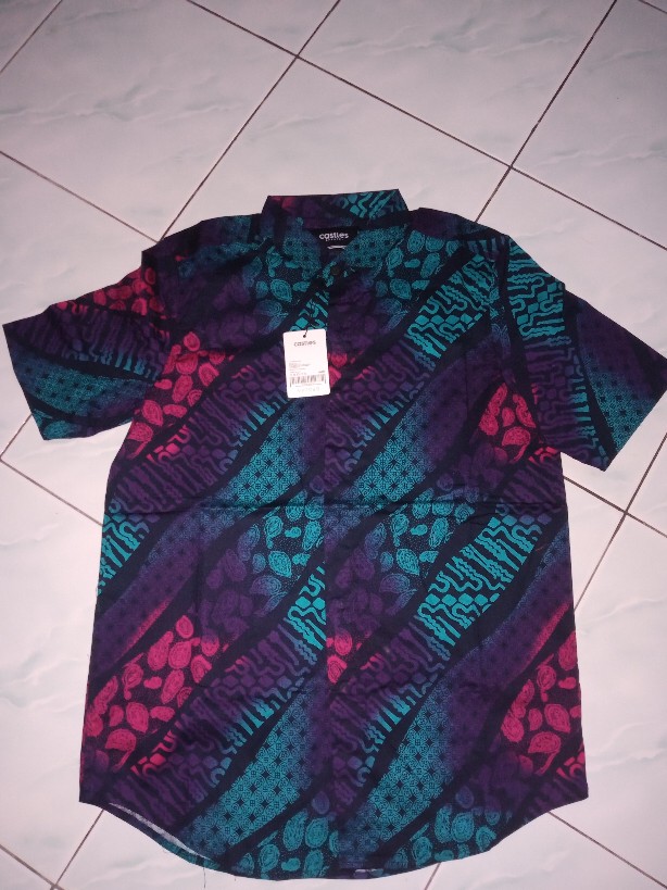 Predz_id 6476 Kemeja Batik Pria Slimfit Lengan Pendek Baju Batik Kerja Kantoran