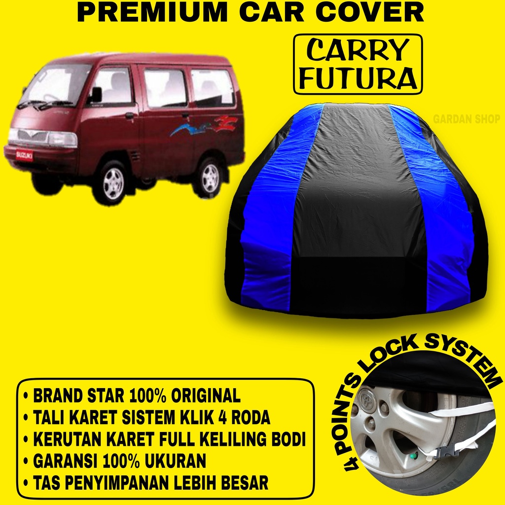 Body Cover CARRY FUTURA Sarung Strip BIRU Penutup Pelindung Selimut Bodi Mobil Carry Futura PREMIUM Blue