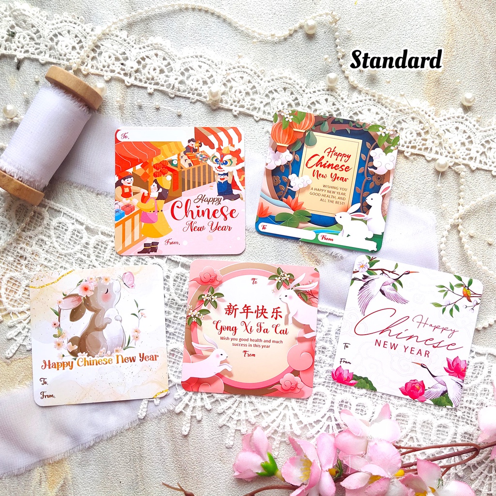 KARTU IMLEK / TAHUN BARU CHINA / CHINESE MINI, HANGTAG GREETING CARD [READY STOK] PACKING HAMPERS DEAR FROM TO GIFT