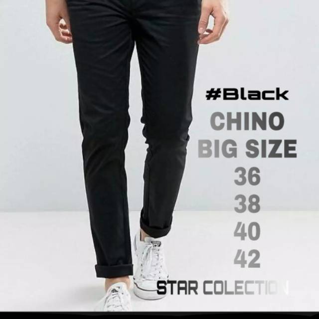 Celana chino pria jumbo big size termurah  35 / 42