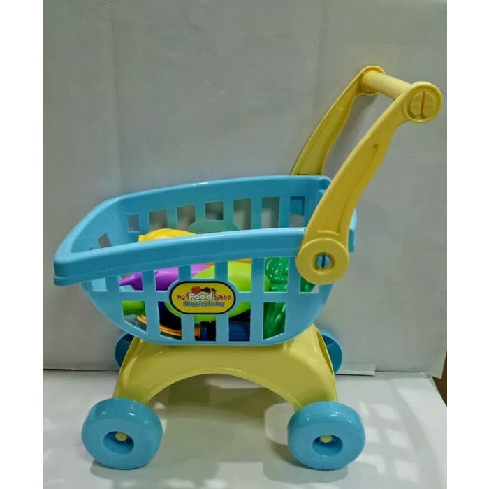 Mainan Anak Supermarket Troli - My food shop trolley st.003