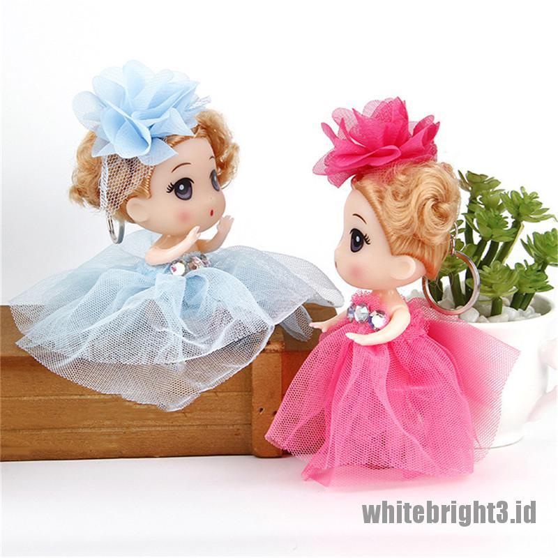 (white3) 12cm Gantungan Kunci Boneka Ddung Mini Lucu