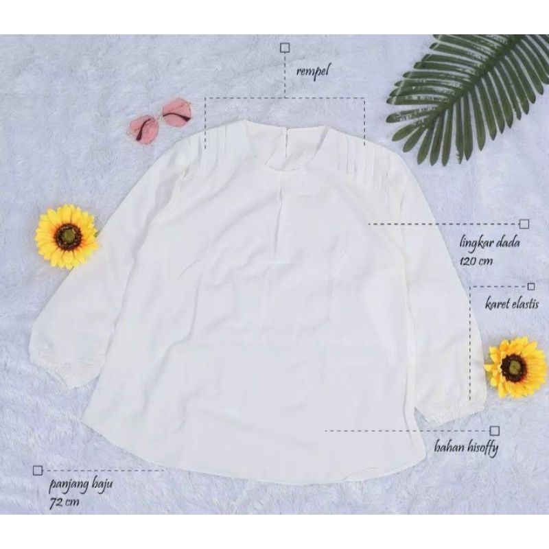 ATASAN REGINA/pakaian Wanita Lengan Panjang muslim Blouse/Atasan wanita lengan panjang jumbo
