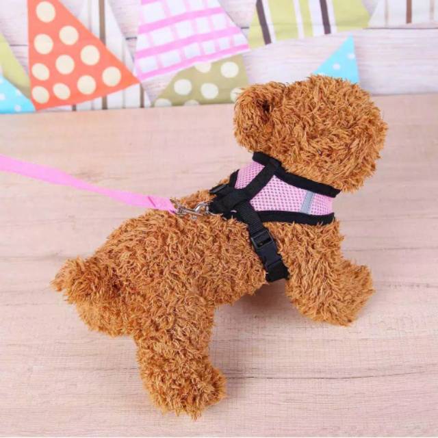 Harness Anjing Kucing &quot;BREATHABLE&quot; Plus Tali Tuntun