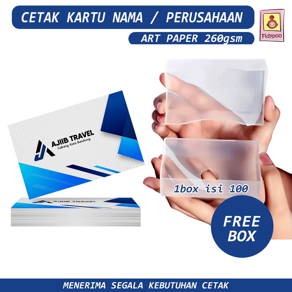 

KARTU NAMA // NAME CARD // KARTU PERUSAHAAN // CETAK KARTU NAMA 1 BOX 100 LEMBAR