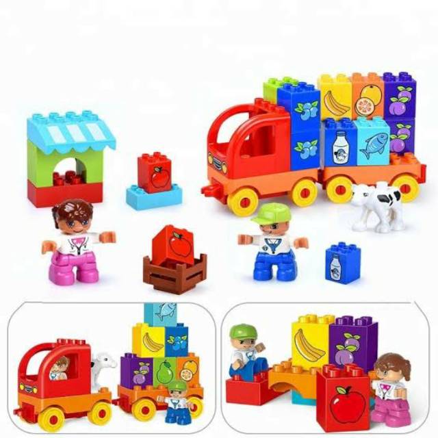 LEGO COMPATIBLE BLOCK GOROCK 1027 TRANSPORT TRUCK 37pcs