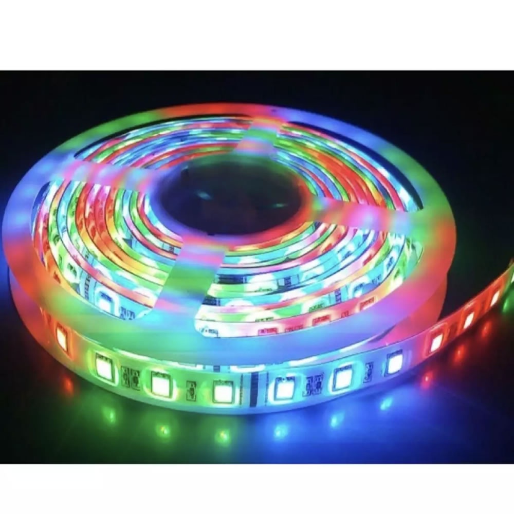 Lampu Strip RGB LED Panjang 5 Meter SMD Dekorasi Hias Tumblr 3528 Remote + Adaptor + Modul