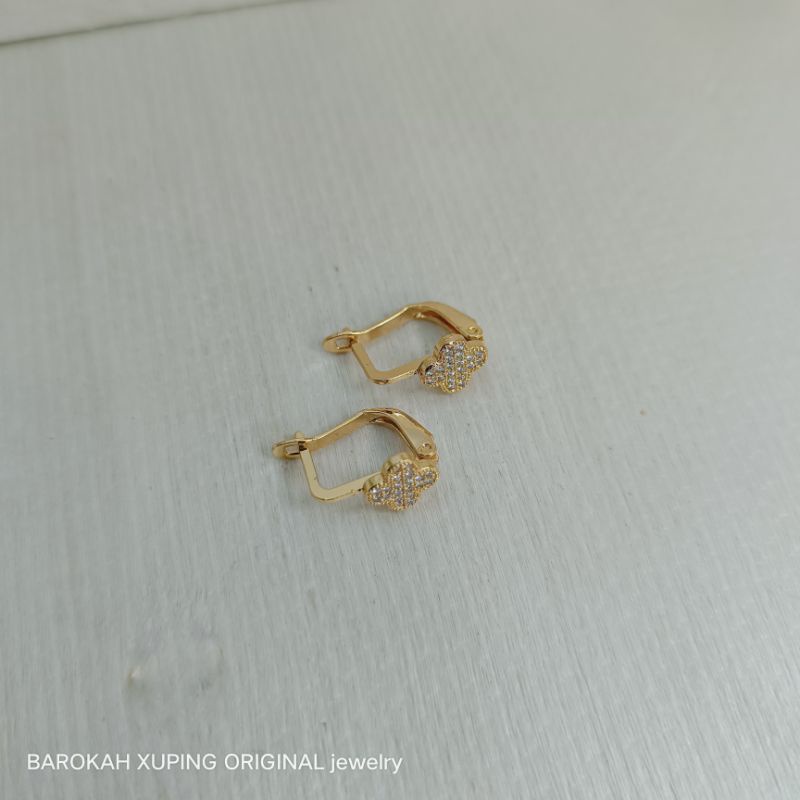 anting jepit+anting hoop+anting dewasa/perhiasan lapis emas