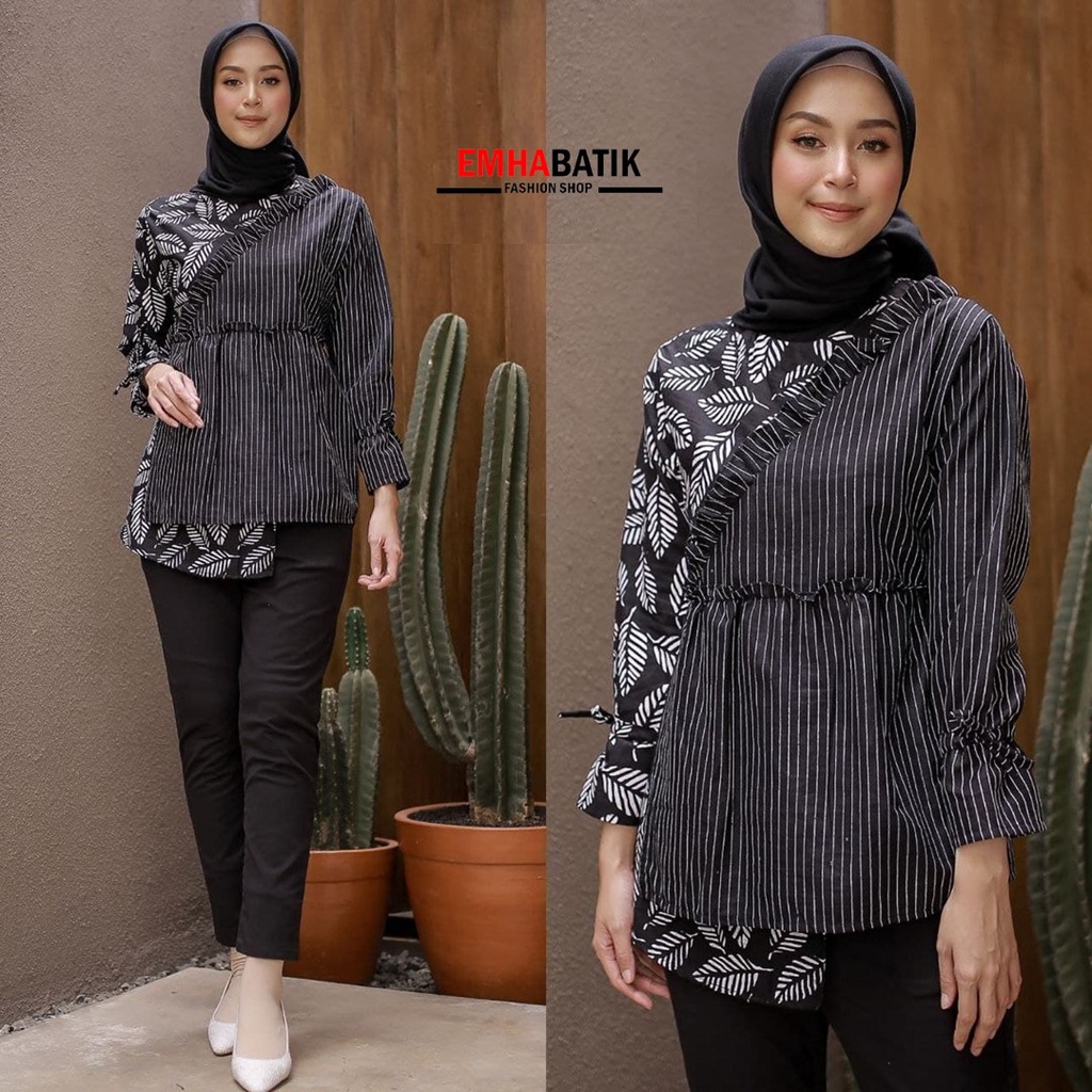 Atasan Batik Wanita PPBTK07 Modern Batik murah Cassual Atasanbatik Wanitabatik /Atasanwanita...-MOTIF 10
