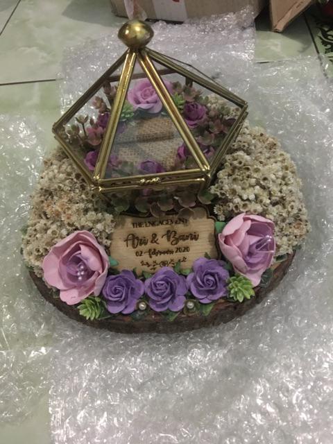 Tempat Cincin /terarrium Ringbox /ringbearer/ Tempat Maskawin/tempat Cincin Rustic /terarrium Rustic