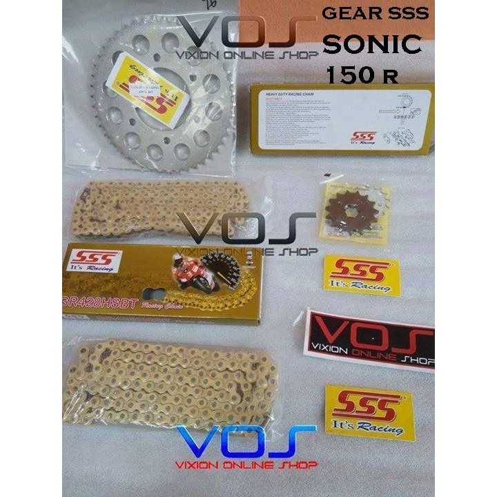 GEAR SET SSS 428 TEBAL HSBT UNTUK SONIC 150 R